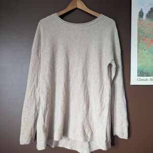 Joan Vass 100% Cashmere Crew Neck Sweater